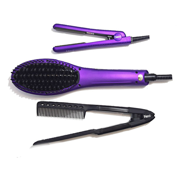 Metallic Purple Heated Brush Set