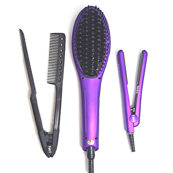 Metallic Purple Heated Brush Set