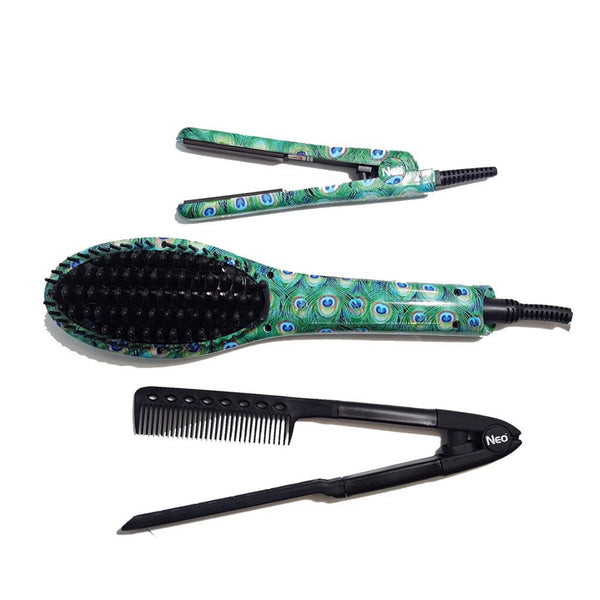 Peacock Heated Brush Set
